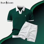 Ralph Lauren Ensemble Polo + Short Old Money Cercle Héritage Vert Émeraude S 