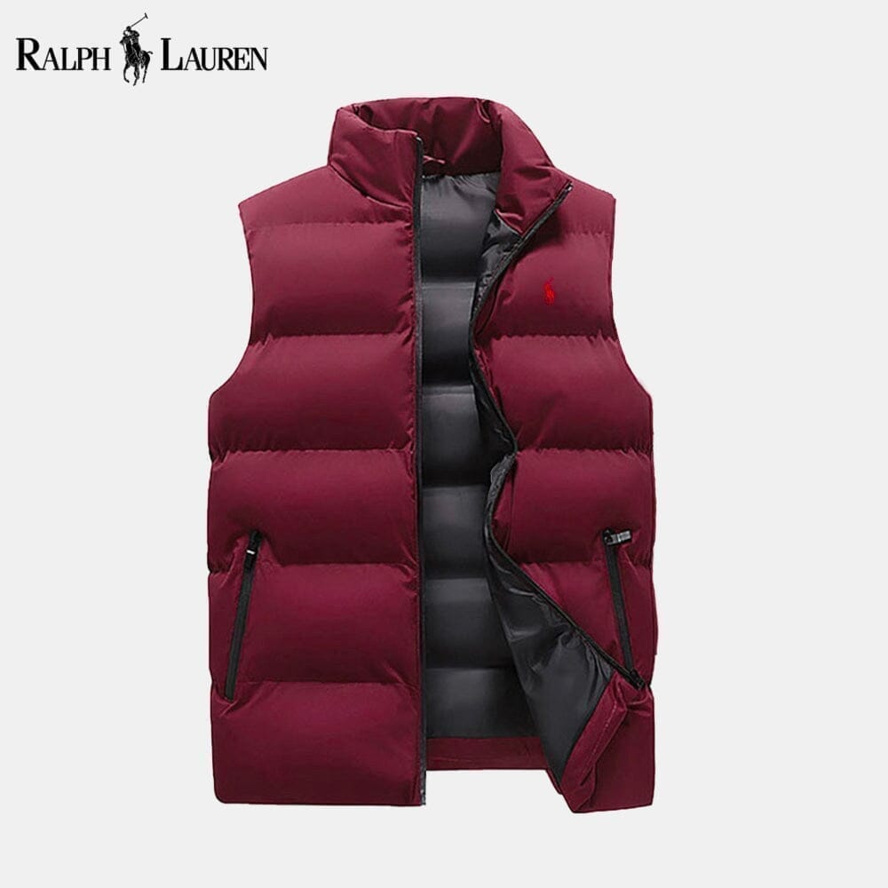 Ralph Lauren Gilet Doudoune Isolant En Duvet Cercle Héritage Rouge Militaire S 