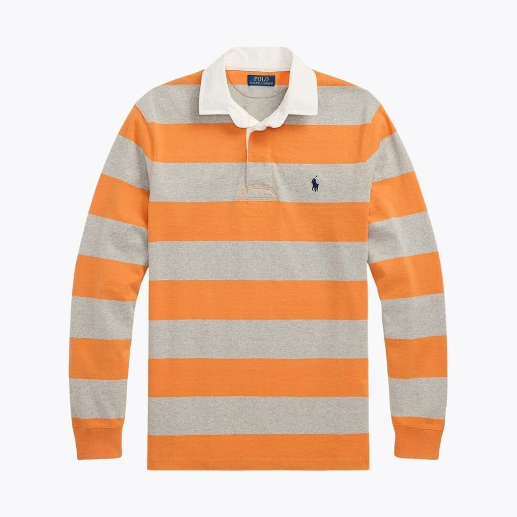 Ralph Lauren La Chemise De Rugby Iconique Cercle Héritage Bedford Orange/Chiné S 