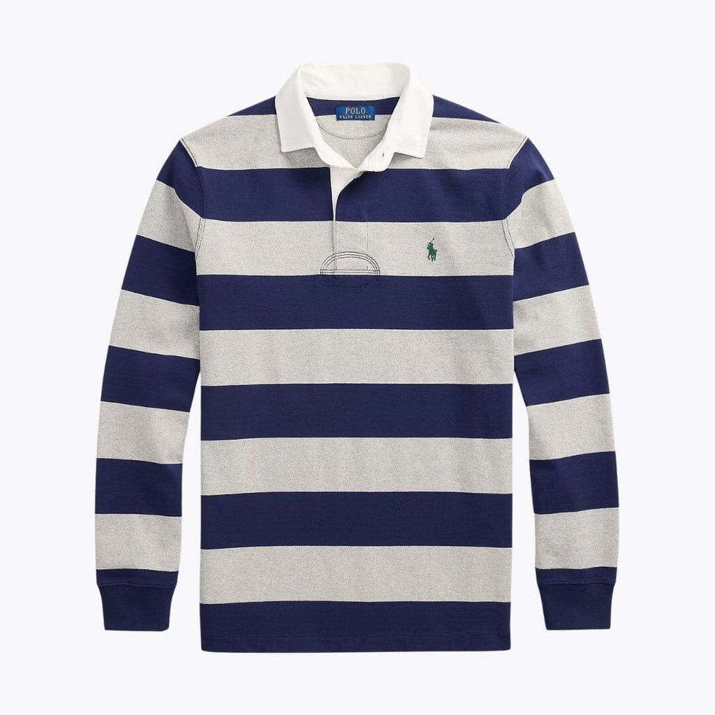 Ralph Lauren La Chemise De Rugby Iconique Cercle Héritage Bleu Marine Newport/Gris S 