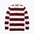 Ralph Lauren La Chemise De Rugby Iconique Cercle Héritage Bordeaux Classique/Crème S 