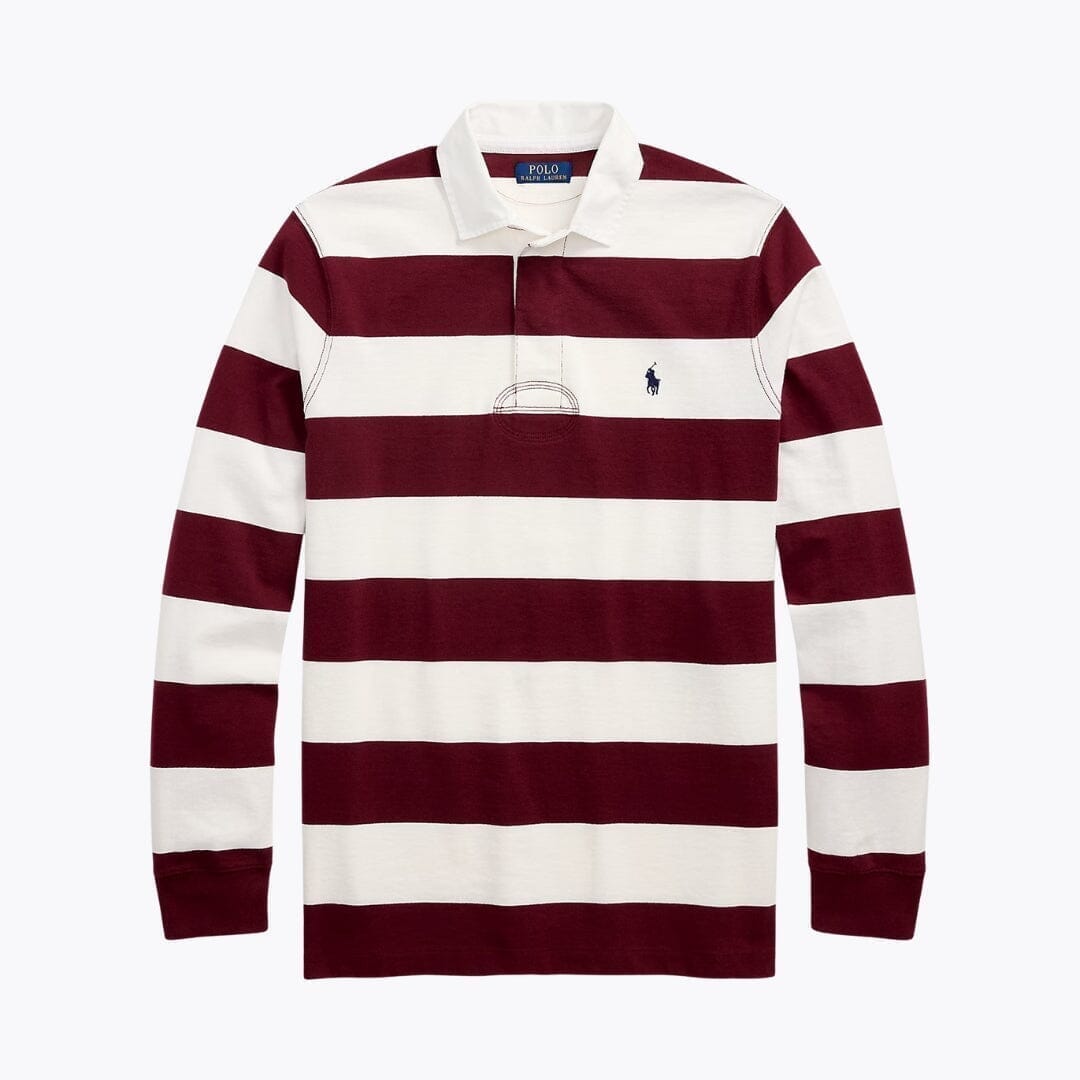 Ralph Lauren La Chemise De Rugby Iconique Cercle Héritage Bordeaux Classique/Crème S 
