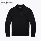 Ralph Lauren Pull Col Polo En Laine Cercle Héritage Noir S 