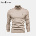Ralph Lauren Pull En Laine Torsadé Col Roulé Cercle Héritage Beige S 