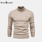 Ralph Lauren Pull En Laine Torsadé Col Roulé Cercle Héritage Beige S 