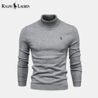 Ralph Lauren Pull En Laine Torsadé Col Roulé Cercle Héritage Gris S 