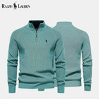 Ralph Lauren Pull En Laine Torsadé Zippé Cercle Héritage Vert S 