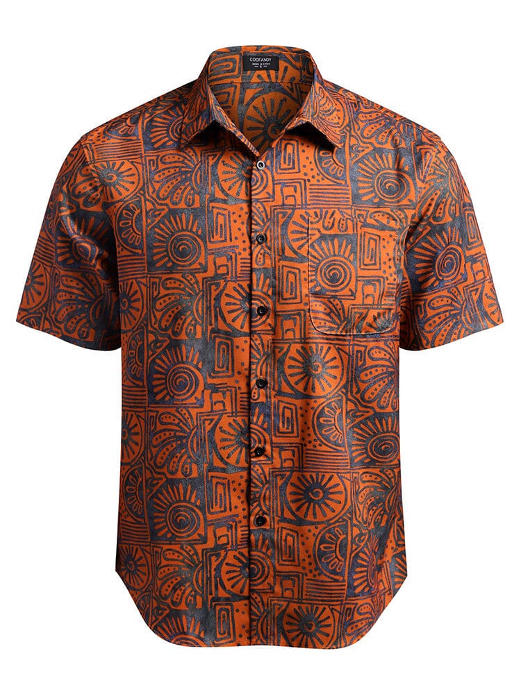 Hawaii Tropical Knopf Down Vintage Blumen Hemd