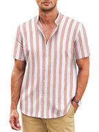 Klassisch Printed Leinen Blend Hemd
