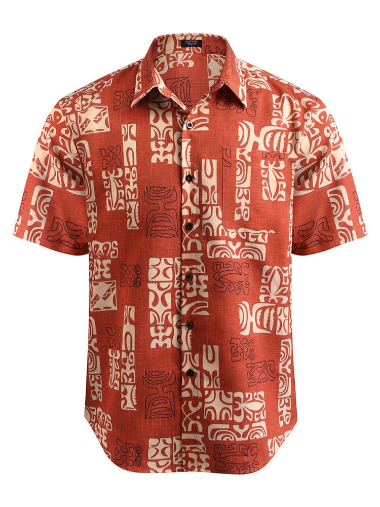 Hawaii Tropical Knopf Down Vintage Blumen Hemd