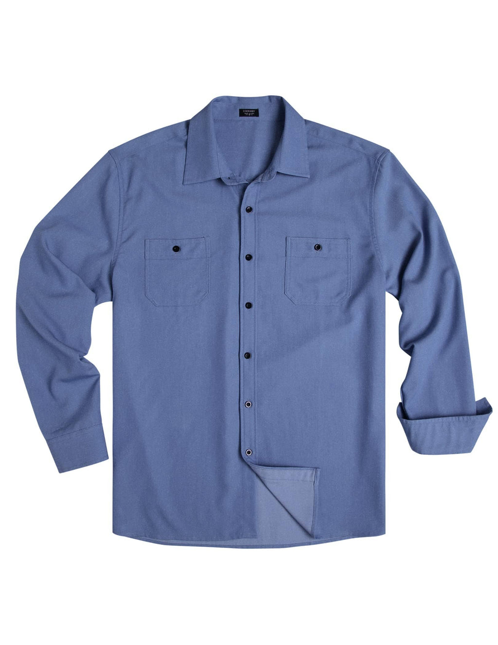 Knopf Down Lang Ärmel Chambray Hemd