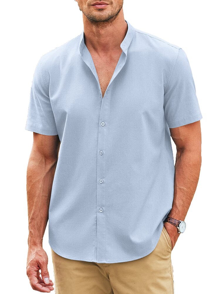 Klassisch Fit Leinen Blend Hemd