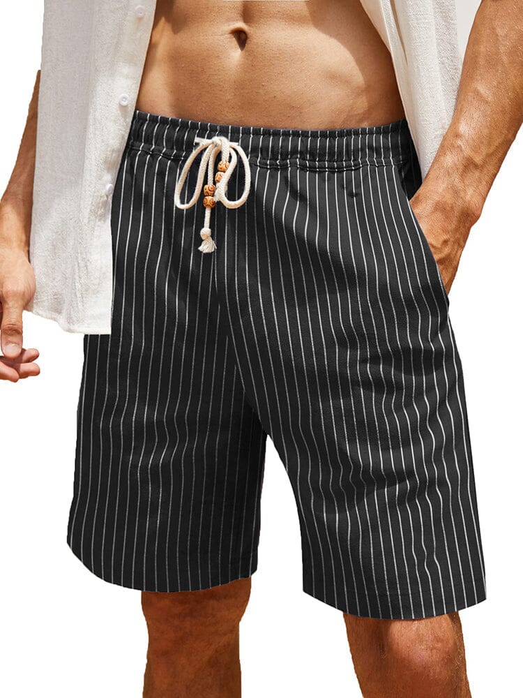 Casual Printed Leinen Holiday Shorts
