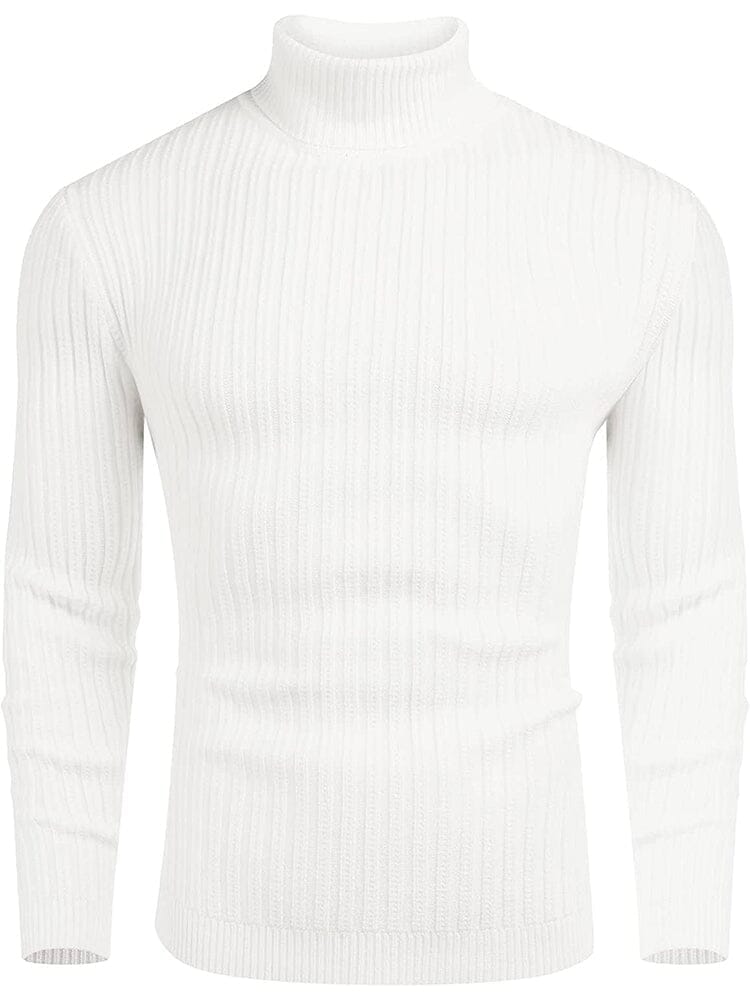 Rollkragen Strick Klassisch Ribbed Pullover
