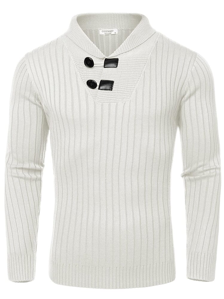 Stylish Schalkragen Kragen Pullover Pullover
