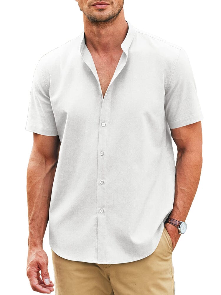 Klassisch Fit Leinen Blend Hemd