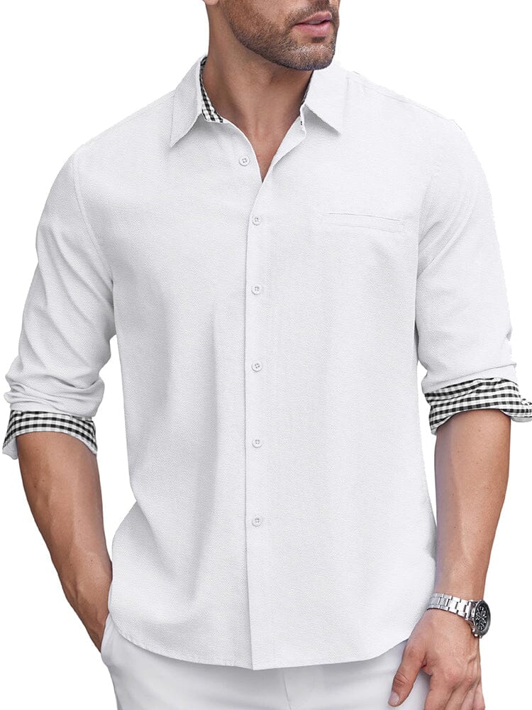 Klassisch Casual Plaid Splicing Hemd