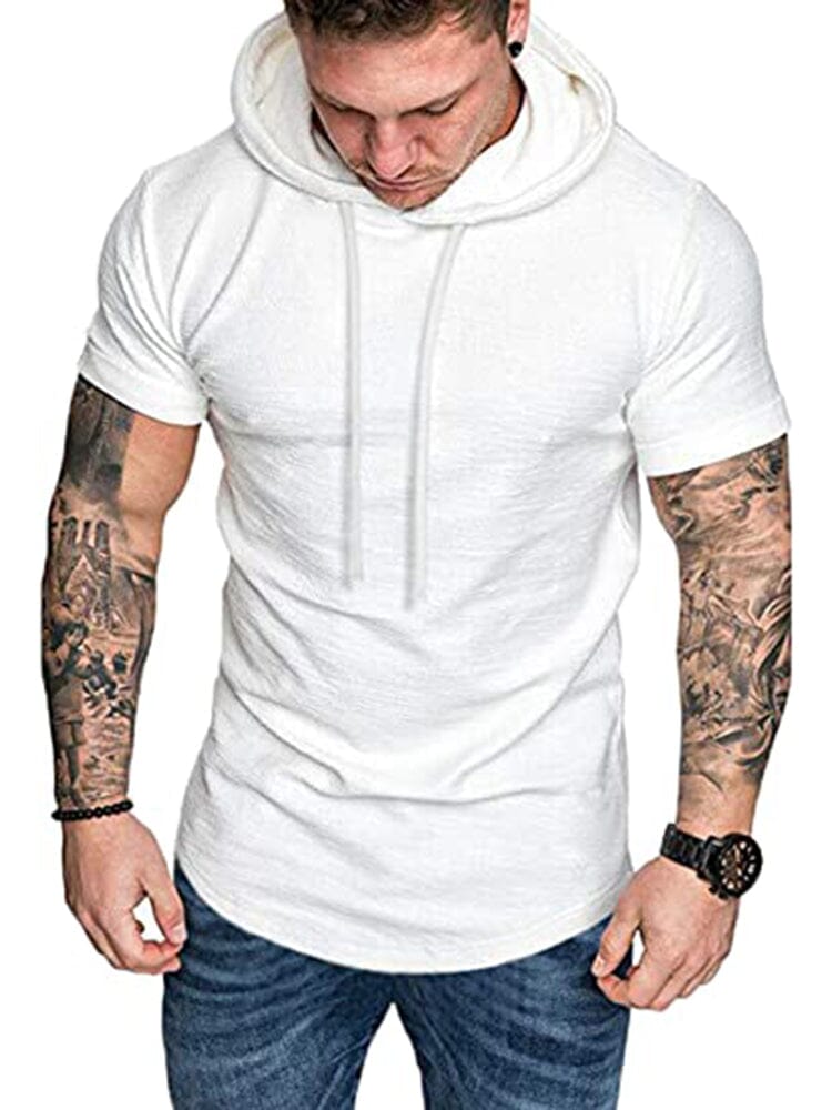 Casual Uni Kurz Ärmel Sports Hoodie