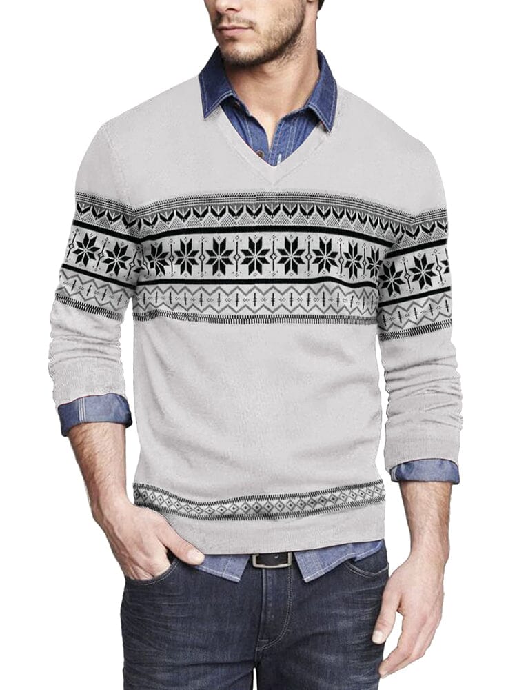 Casual Ribbed Strick Pullover Pullover