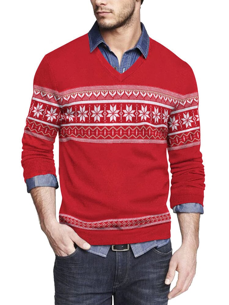 Casual Ribbed Strick Pullover Pullover
