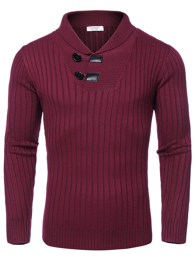 Stylish Schalkragen Kragen Pullover Pullover