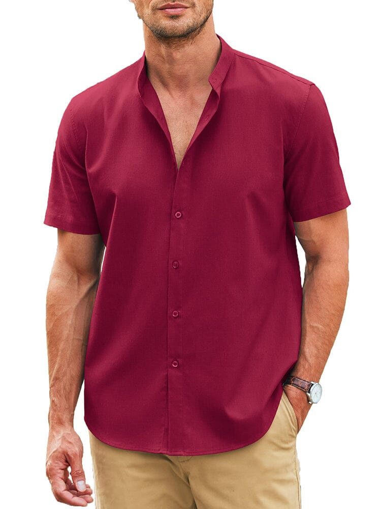 Klassisch Fit Leinen Blend Hemd